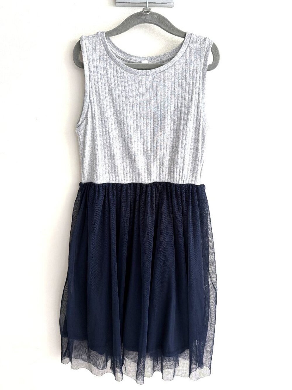 Uniqlo Girls Ribbed Top Tulle Dress Size 140/Size 10